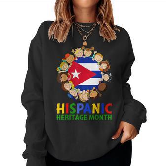 Hispanic Heritage Month Cuba Kids Boys Girls Women Sweatshirt - Thegiftio UK