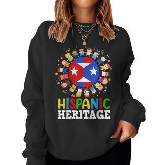 Hispanic Heritage Month Cuban Puerto Rican Flag Boy Girl Women Sweatshirt - Thegiftio UK