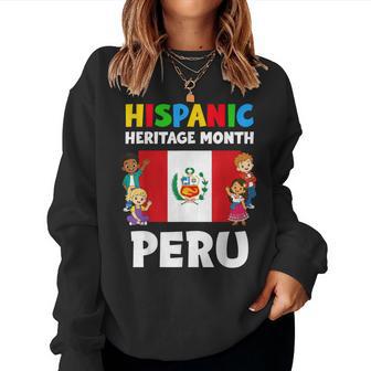 Hispanic Heritage Month Peru Flag Boys Girls Kids Women Sweatshirt - Thegiftio UK