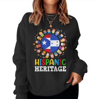 Hispanic Heritage Month Puerto Rican Honduran Flag Boy Girl Women Sweatshirt - Thegiftio UK