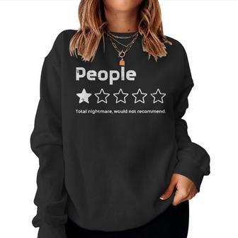 People 1 Star Nightmare Not Recommend Saying Women Women Sweatshirt - Thegiftio UK