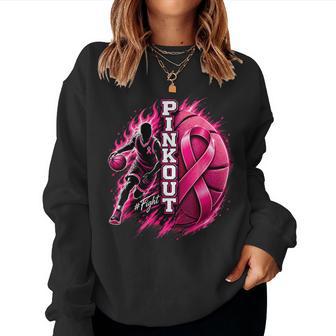 Pink Out Basketball Breast Cancer Awareness Month Women Women Sweatshirt - Thegiftio UK