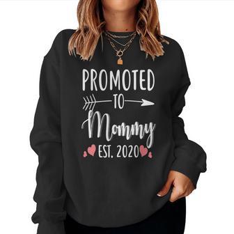 Promoted To Mommy Est 2020 Christmas Ideas For Mom Women Sweatshirt | Seseable UK