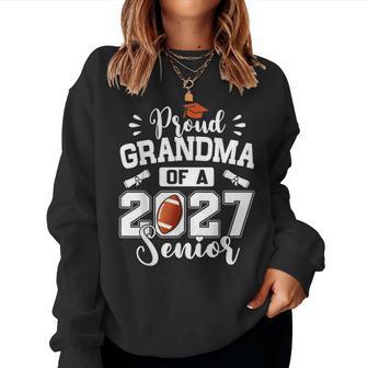 Proud Grandma Of A 2027 Senior Football Player Graduation Women Sweatshirt - Thegiftio UK