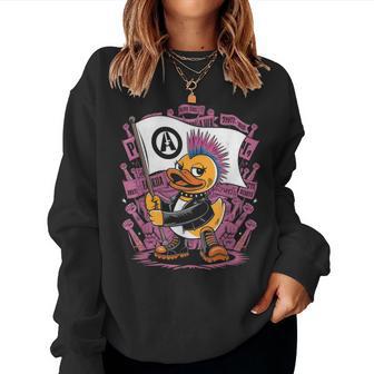 Punk Duck Rock Ducker Anarchy Punker Sudadera Mujer - Regaloses