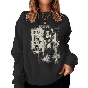 Punk Girl Abstract 90S Graffiti Distressed Vintage Women Sweatshirt - Thegiftio UK