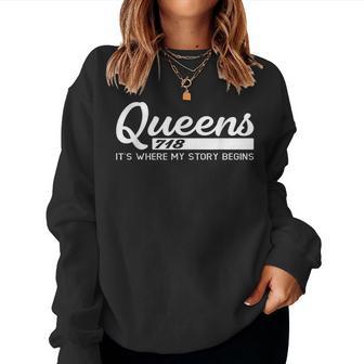 Queens Nyc Camisas Hombres Es Niñosu Donde Comienza Mi Historia Sudadera Mujer - Regaloses