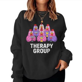 Therapiegruppe Lustiges Mädchen Huhn Sweatshirt Frauen - Geschenkecke