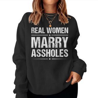 Real Marry Assholes Couple I'm The Asshole She Married Women Sweatshirt - Thegiftio UK