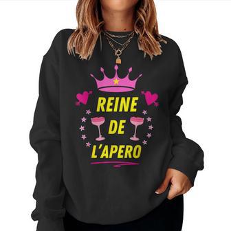 Reine De L'apéro Copines Evjf Apéritifoirées Filles Sweat-shirt pour femme - Cadeauxyz
