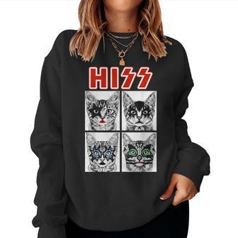 Retro Cat Rock Music Concierto Band Hombres Niños Es Gato Divertido Sudadera Mujer - Regaloses