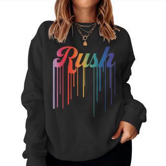 Retro Rush Name Vintage Hearts For Kids Meme Women Sweatshirt - Thegiftio UK