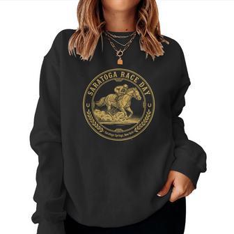 Saratoga Springs Track Day Horse Racing Women Sweatshirt - Thegiftio UK