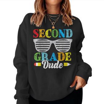 Second Grade Dude Back To School Kids Toddlers Women Sweatshirt - Thegiftio UK