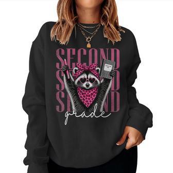 Second Grade Teacher 2Nd Grade Raccoon Back To School Women Women Sweatshirt - Thegiftio UK