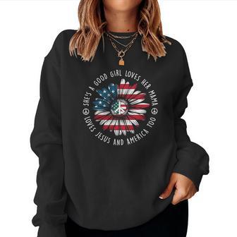 She Is A Good Girl Loves Her Mama Christmas Ideas For Mom Women Sweatshirt | Seseable UK