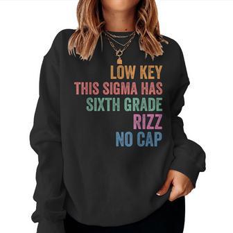 Sixth Grade Rizz No Cap Back To School 6Th Grade Women Sweatshirt - Thegiftio UK