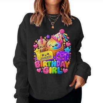 Squishies Dumpling Birthday Party Kawaii Birthday Girl Women Sweatshirt | Seseable UK