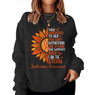 Sunflower Motivational Support Leukemia Awareness Women Women Sweatshirt - Thegiftio UK
