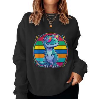 T-Rex Retro Kinder Frauen Lustiger Dinosaurier Sweatshirt Frauen - Geschenkecke