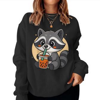 Thé À Bulles Mignon Raton Laveur Kawaii Anime Pour Fille Sweat-shirt pour femme - Cadeauxyz