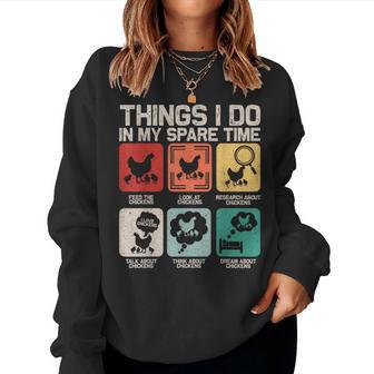 Things I Do In My Spare Time Chicken Farmer Kids N Women Sweatshirt - Thegiftio UK