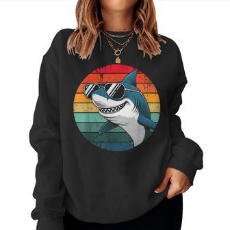 Tiburón Retro Para Hombres Es Niños Divertido Tiburón Sudadera Mujer - Regaloses