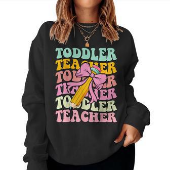 Toddler Teacher Appreciation Back To School Women Sweatshirt - Thegiftio UK