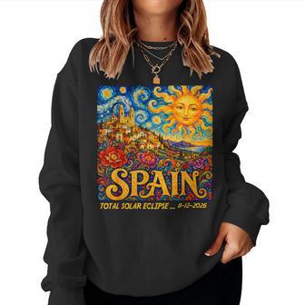 Total Solar Eclipse Spain Sea 12 August 2026 Kids Women Sweatshirt - Thegiftio UK