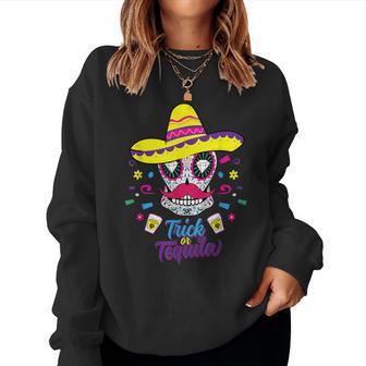 Truc De Crâne Deucre Mexicain Ou Tequila Pour Dia De Los Muertos Sweat-shirt pour femme - Cadeauxyz