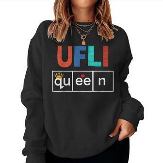 Ufli Queen Science Of Reading Literacy Teacher Appreciation Women Sweatshirt - Thegiftio UK