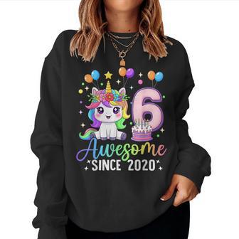 Unicorn 6Th Birthday 6 Year Old Unicorn Party Birthday Girl Women Sweatshirt - Thegiftio UK
