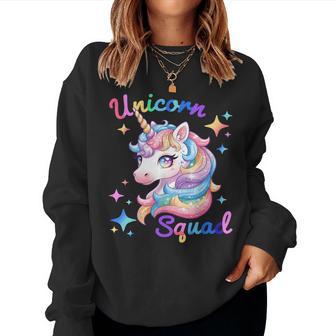Unicorn Squad Rainbow Magical Fantasy Women Sweatshirt | Seseable UK