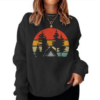 Vintae Chemise De Randonnée Et De Camping Rétro Pour Homme Et Motif Forêt Sweat-shirt pour femme - Cadeauxyz