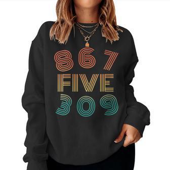 Vintage 867Five309 Retro 8675309 Women Sweatshirt - Thegiftio UK