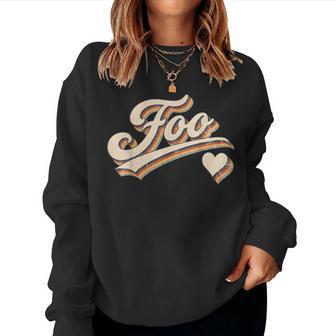 Vintage Foo Name Retro Style Classic For Women Women Sweatshirt - Thegiftio UK