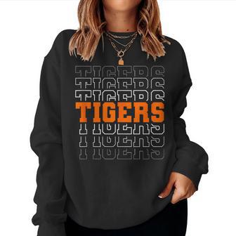 Vintage Tigers School Sports Name For Kids Women Sweatshirt - Thegiftio UK