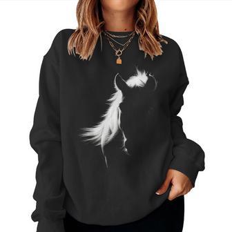 Vintage Western Horse Silhouette Horse Riding Lover Women Sweatshirt - Thegiftio UK