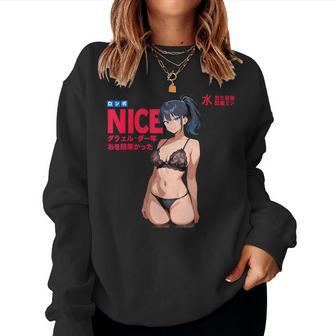 Waifu Sexy Anime Girl Bikini Beach Girl Manga Japanese Style Women Sweatshirt - Thegiftio UK