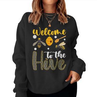 Welcome To The Hive Bee Teacher Back To School Women Sweatshirt - Thegiftio UK