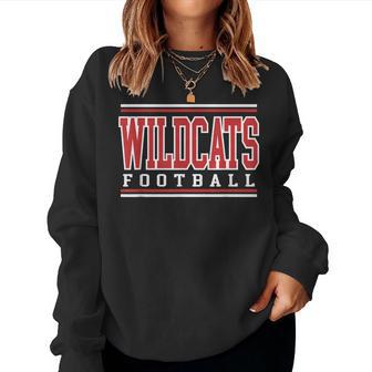 Wildcats Game Day Football Mom Red Wildcat Pride Mascot Women Sweatshirt - Thegiftio UK