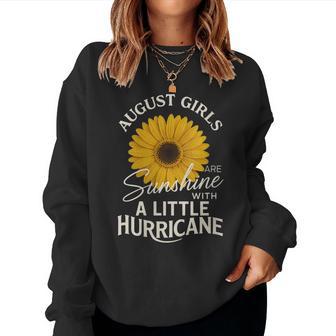 Women's Sunflower August Girls' Outfit Horoscope Birthday Graphic Women Sweatshirt - Thegiftio UK