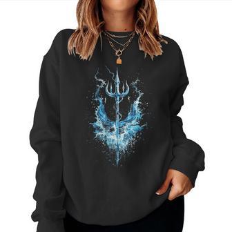 Ymbole Poséidon Trident Grec Dieu Mythologie Sweat-shirt pour femme - Cadeauxyz