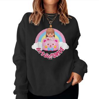 メルちゃん くまさんカーでlet's Go Drive 〜Under The Rainbow〜【片面プリント】 レディーススウェットシャツ - Kawaiitshirt