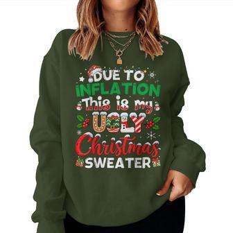 Due To Inflation Ugly Christmas Sweaters Kid Women Sweatshirt - Thegiftio UK