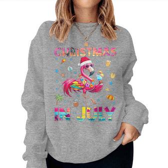 Christmas In July Flamingo Hawaiian Summer Kid Women Sweatshirt - Thegiftio UK