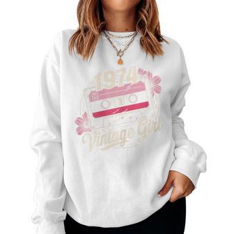 52 Years Limited Edition 52 Birthday Vintage 1974 Women Sweatshirt - Thegiftio UK