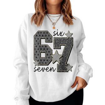 6 7 Trending Six Seven 67 Girls Womens Women Sweatshirt - Thegiftio UK