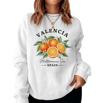 Alencia España Naranjas Flor Fruta Hombres Es Niños Cuello Sudadera Mujer - Regaloses