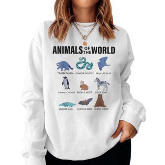Animals Of The World Trash Panda Danger Noodle Sea Flap Flap Women Sweatshirt - Thegiftio UK